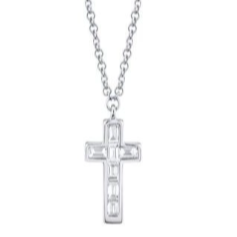 14K Baguette Cross