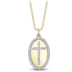 14K Yellow Gold Cross Necklace