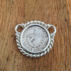 Small Size Cuban Crest Rope Pendant