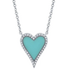 Turquoise Heart Necklace SML