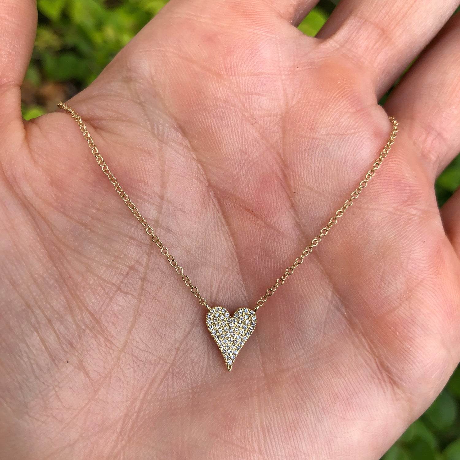 Mini White Gold Diamond Heart