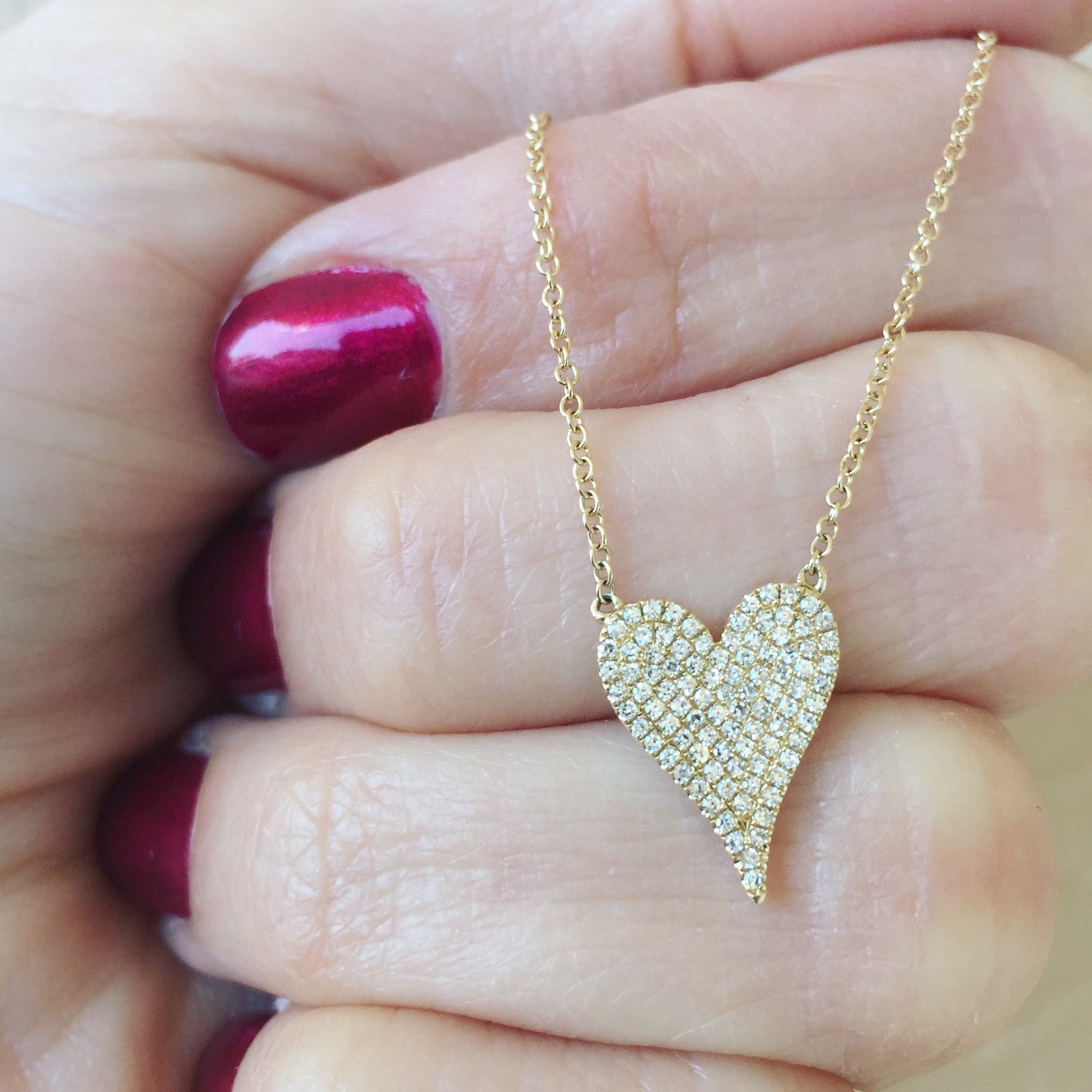 Yellow Gold Diamond Heart
