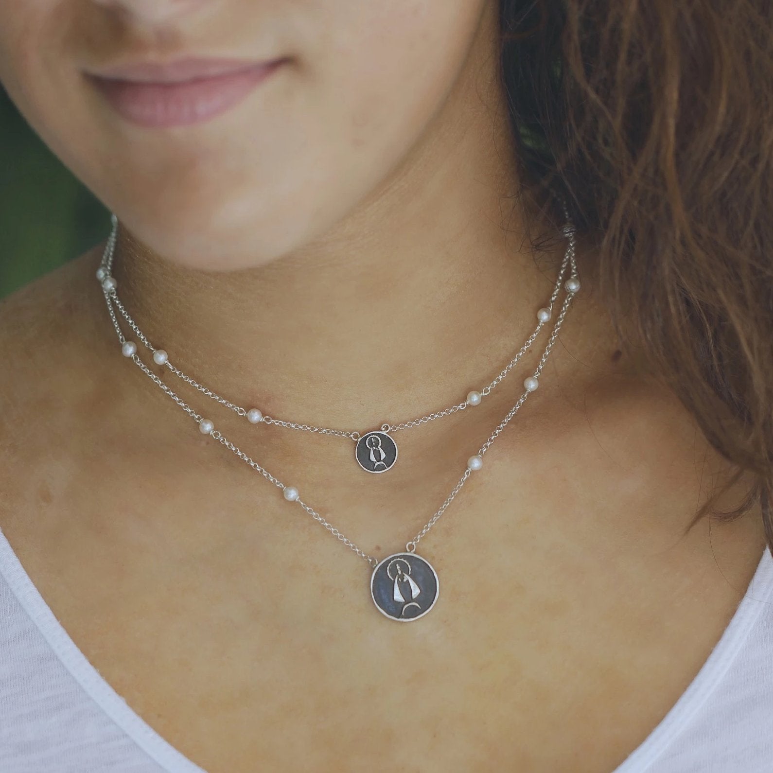 Mini Caridad del Cobre Medal Necklace