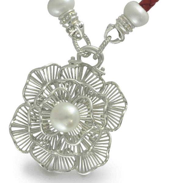 Silver Abanico Pendant