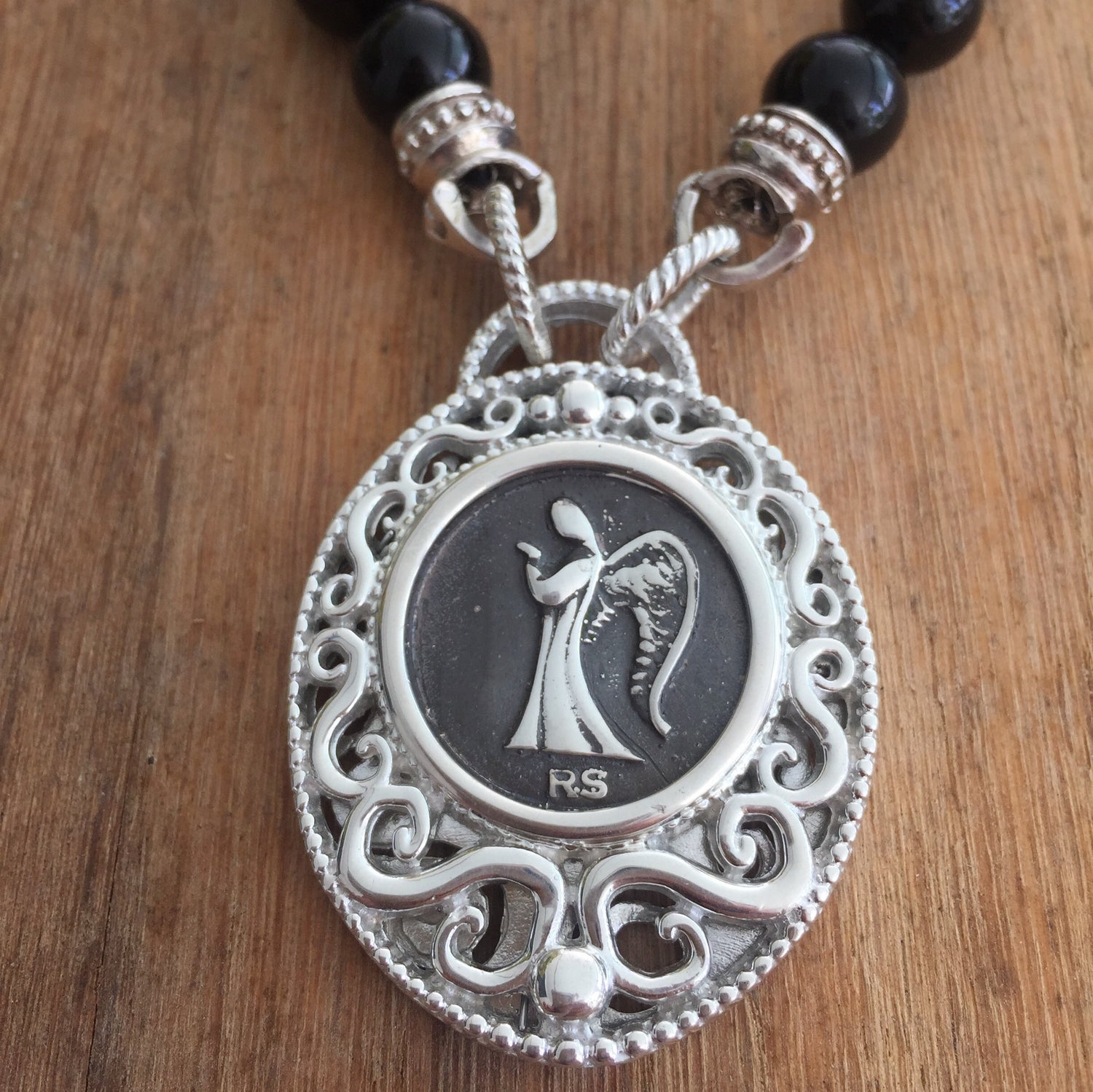 Swirls Guardian Angel Pendant