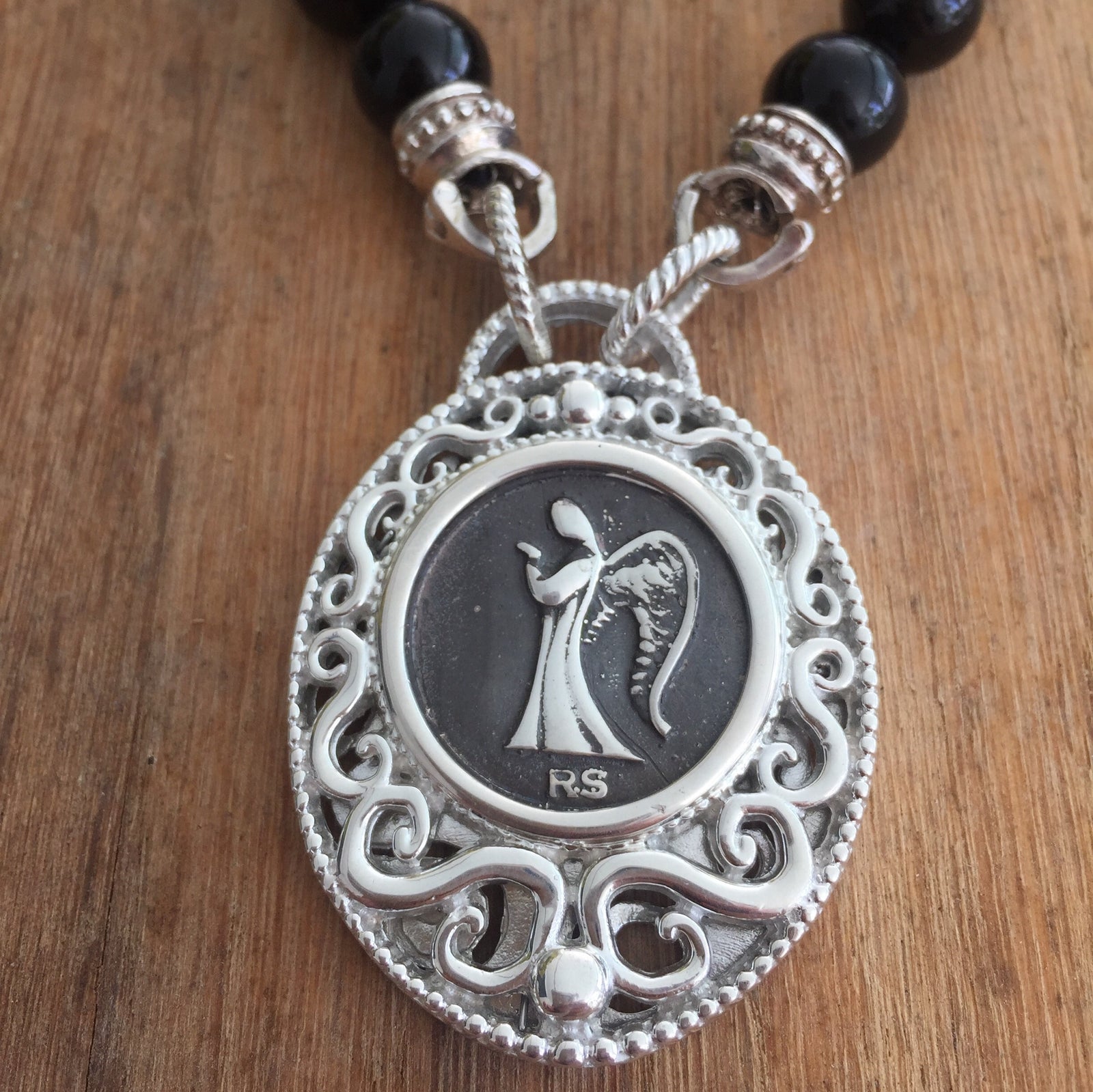 Swirls Guardian Angel Pendant