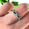 Emerald and Diamond Band Ring