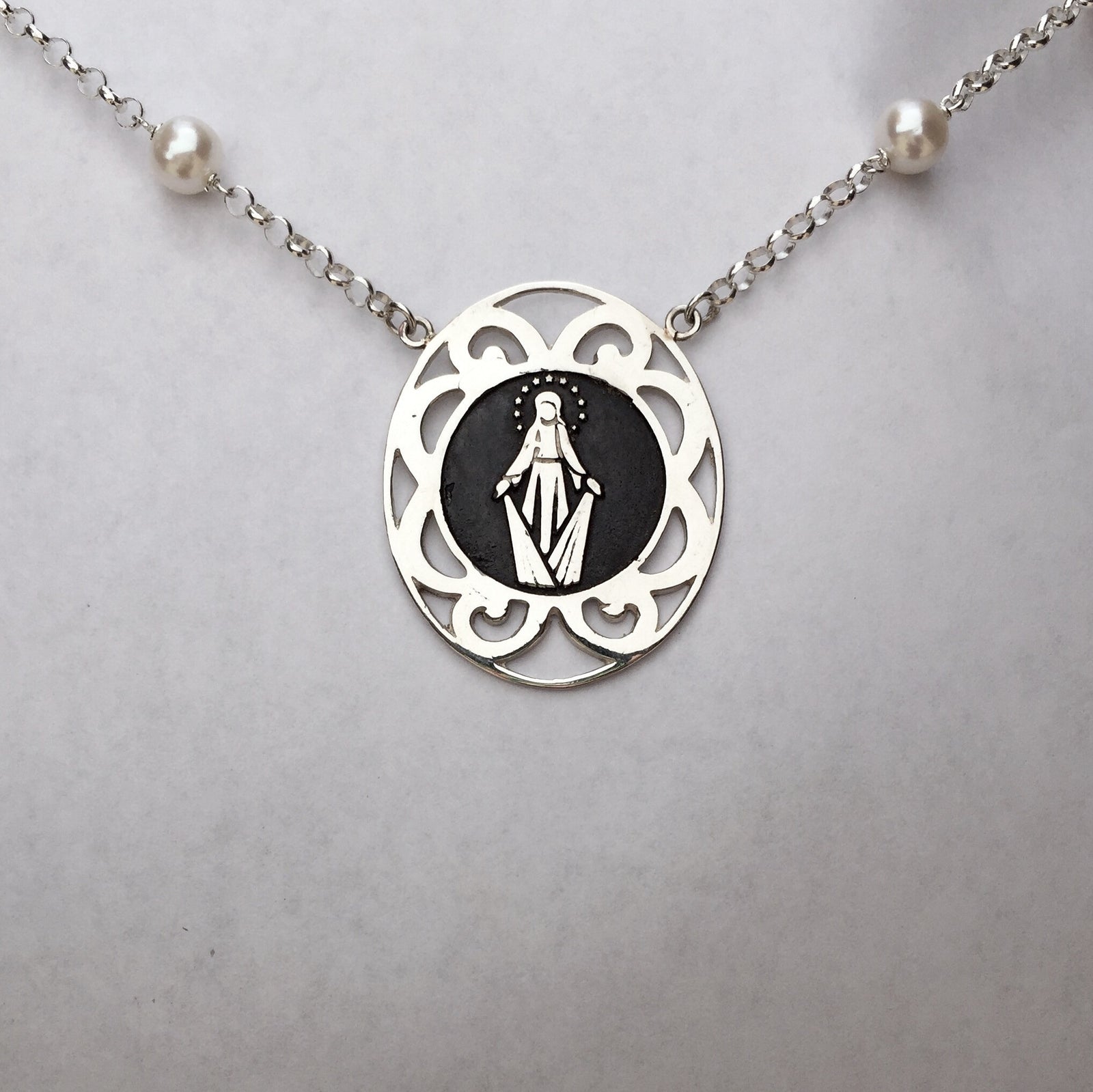 Virgen Milagrosa Pendant Necklace