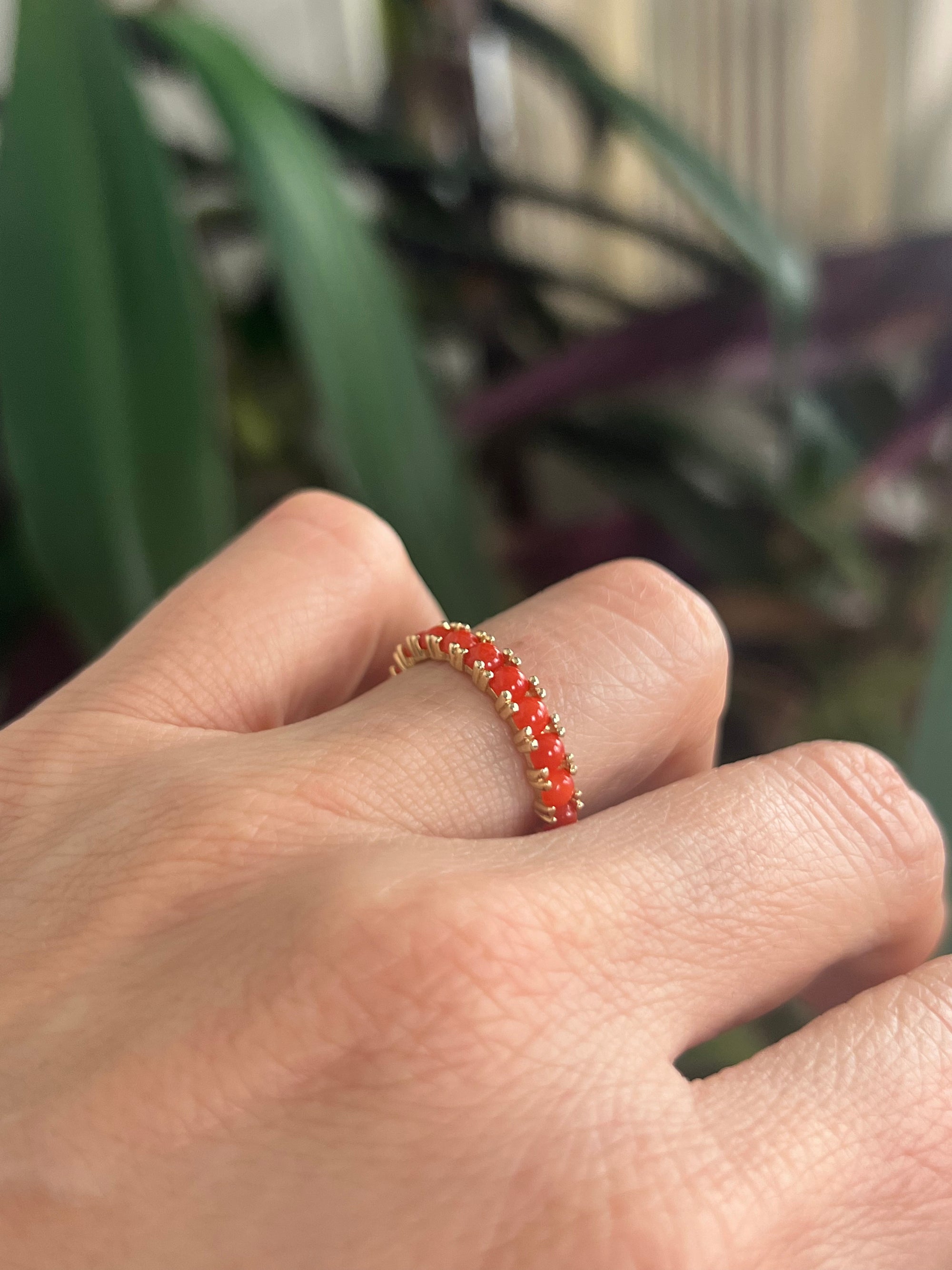3mm Coral Eternity Band
