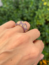 Pink Sapphire Rose Gold Heart Dome Ring