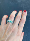Oval Emerald and Diamond Ring Band
