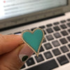14k Yellow Gold Turquoise Heart Ring