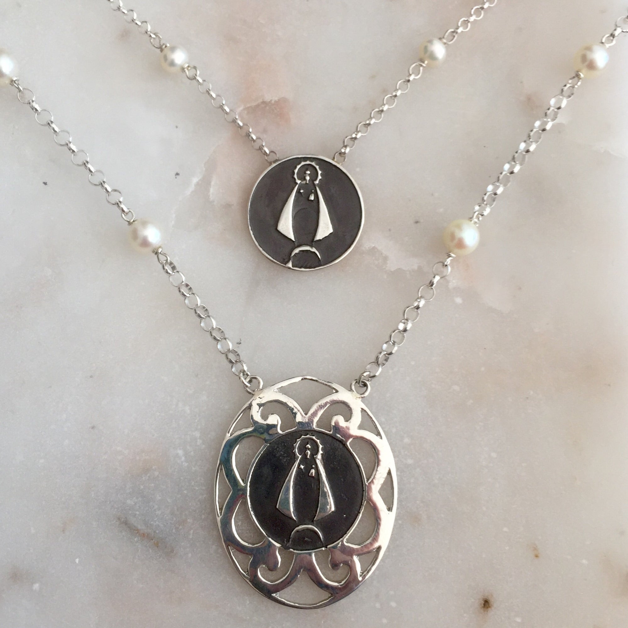 Caridad del Cobre Medal Necklace (Large)