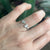 Heart Diamond and Emerald Cut Diamond Split Ring