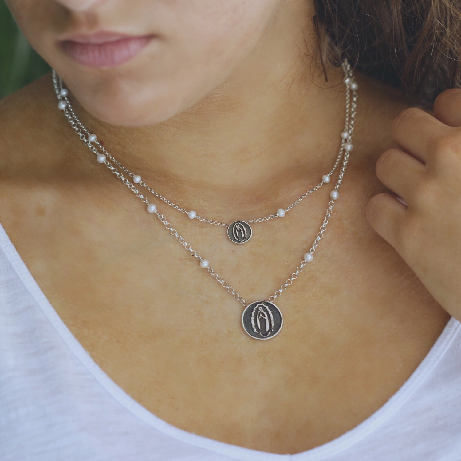 Virgen de Guadalupe Medal Necklace (Medium)