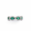Emerald and Diamond Band Ring