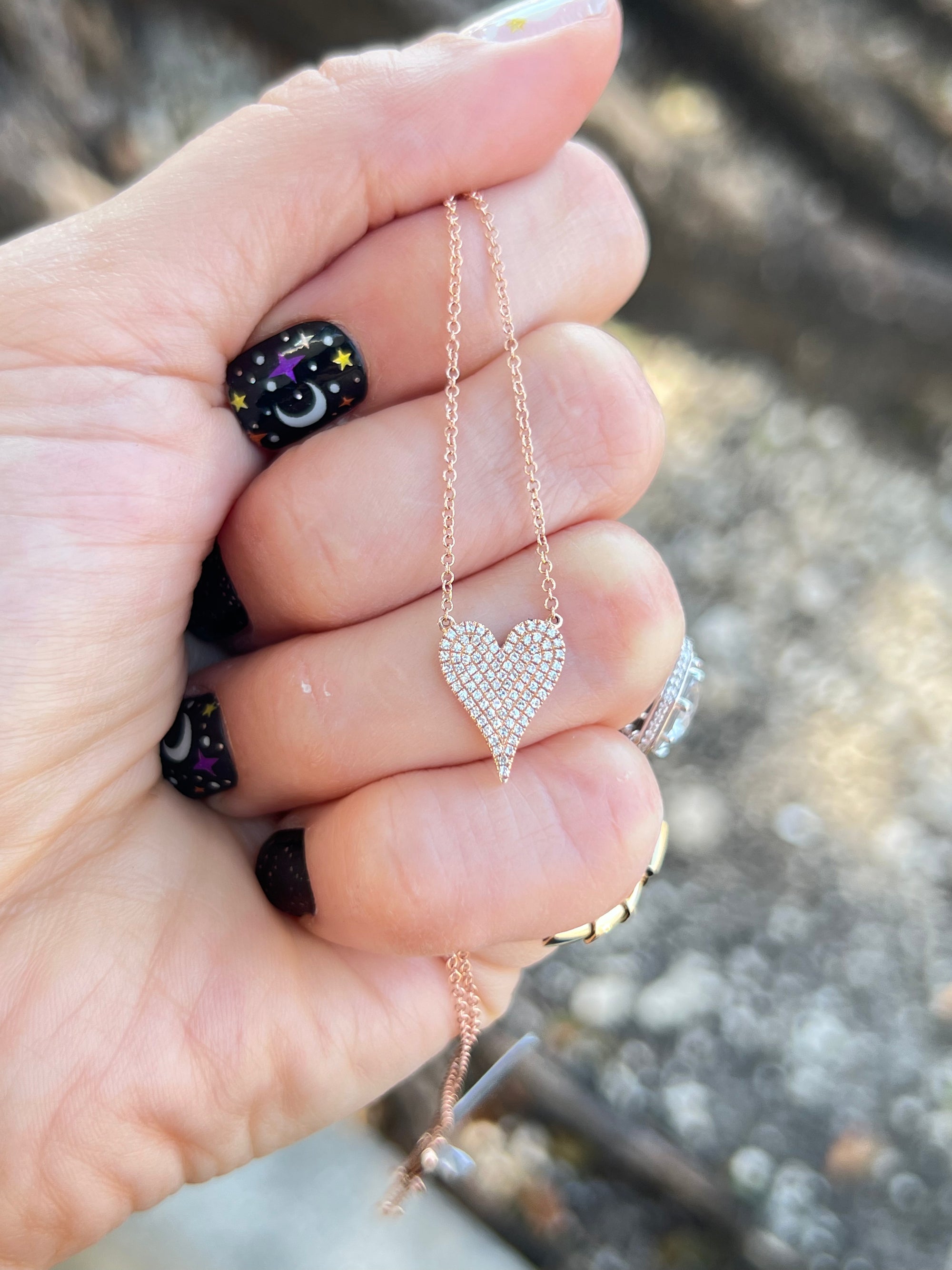 Yellow Gold Diamond Heart