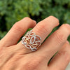 Diamond Leaf Rose Gold Ring