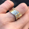 Yellow Gold Band with Diamonds Wrap