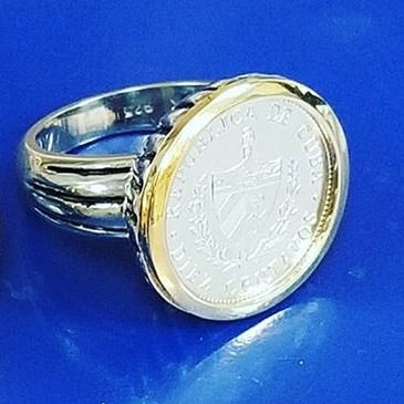 Cuban Silver Crest Ring