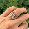 Diamond Leaf Rose Gold Ring