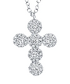 Bubbly Diamond Cross Necklace